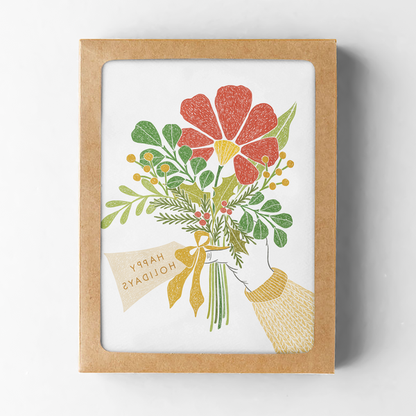 Happy Holidays Bouquet Boxed Card Set